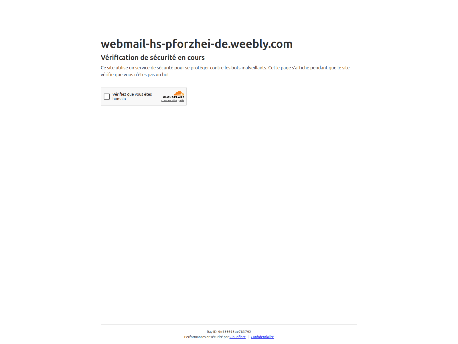 Forensic screenshot of webmail-hs-pforzhei-de.weebly.com