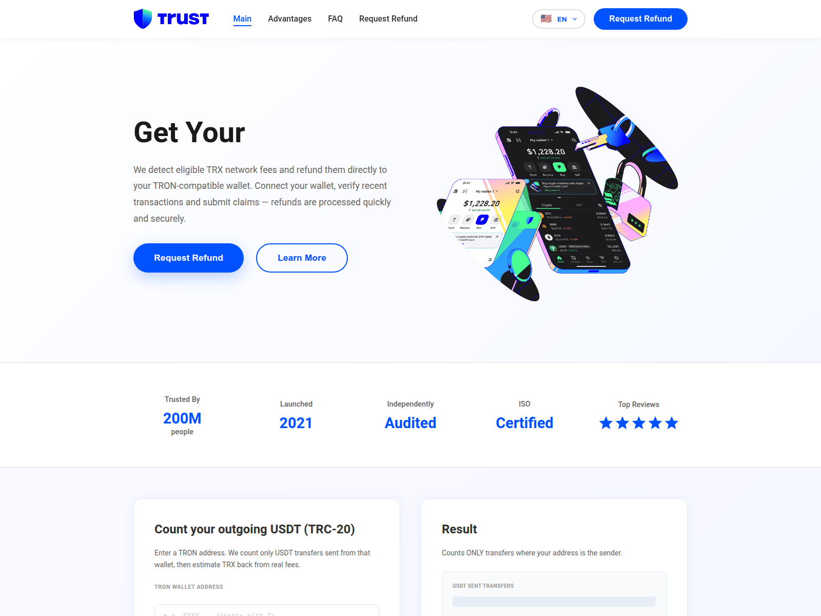Forensic screenshot of trustfee.promobluedeep.site