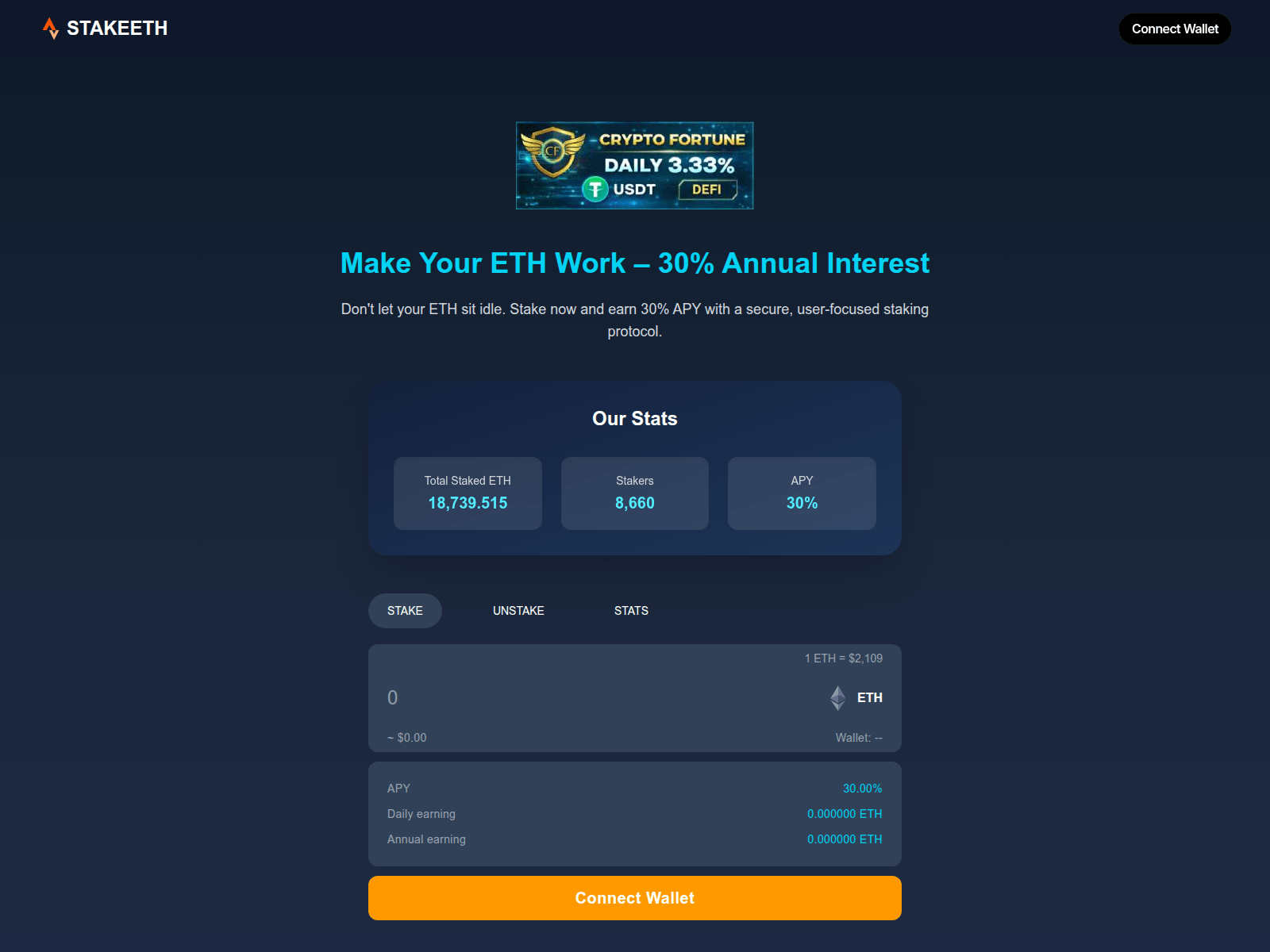 Forensic screenshot of stakeeth.cyou