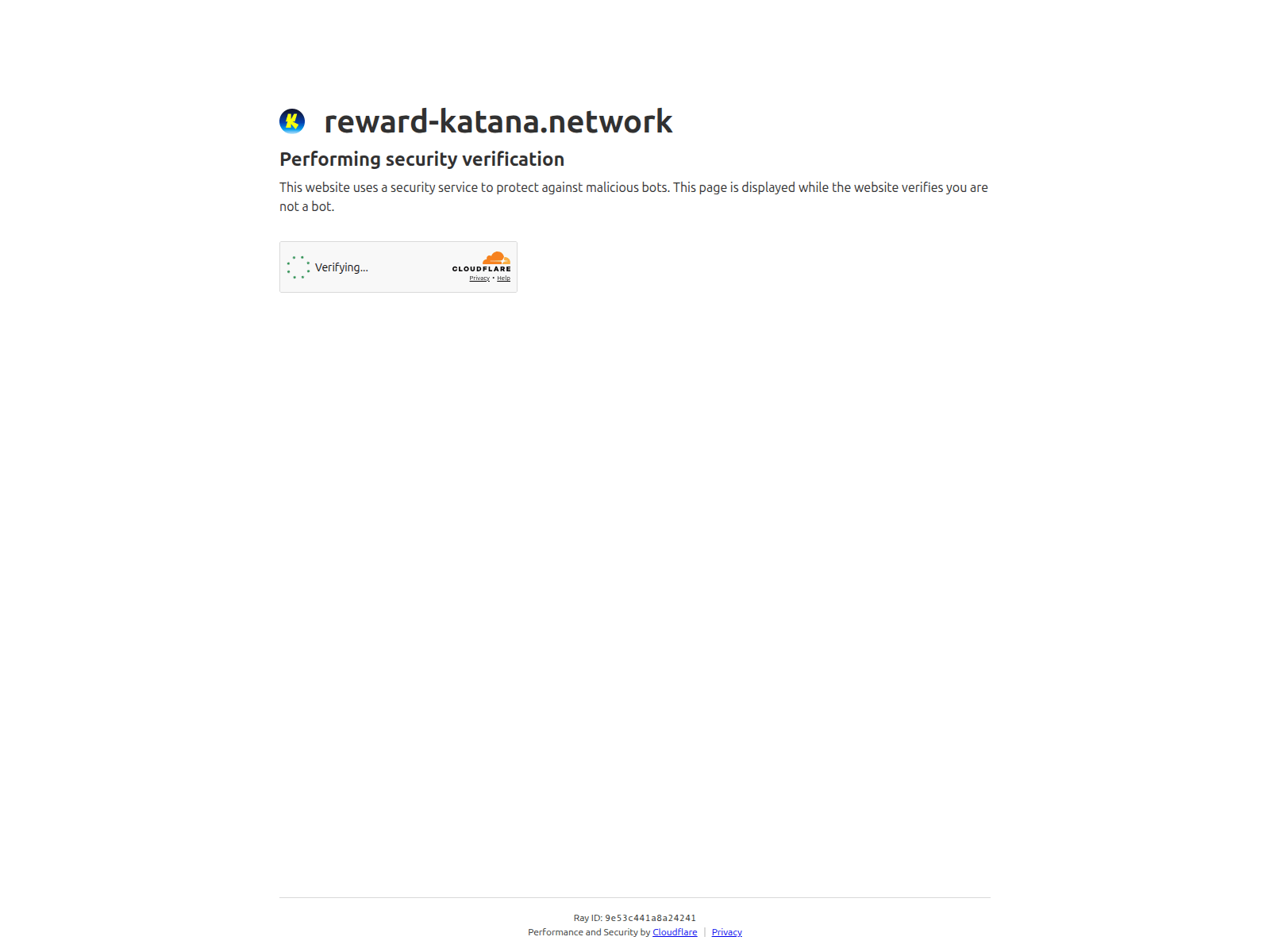 Forensic screenshot of reward-katana.network