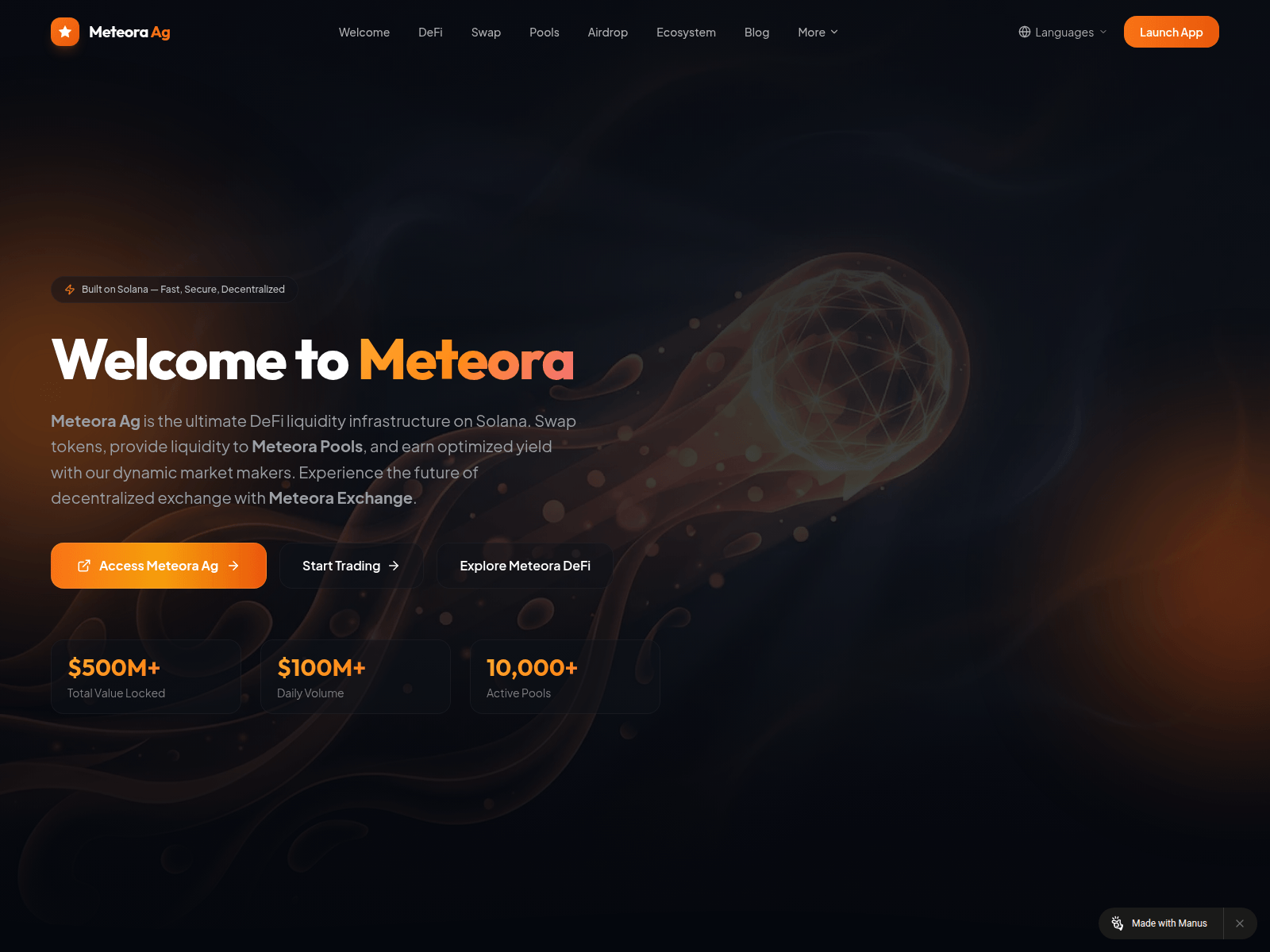 Forensic screenshot of meteora-ag.help