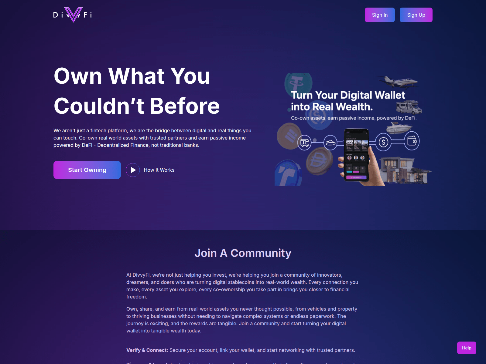 Forensic screenshot of divvyfi.app