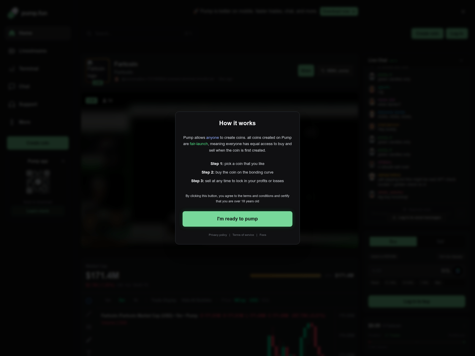 Forensic screenshot of life-pump.fun