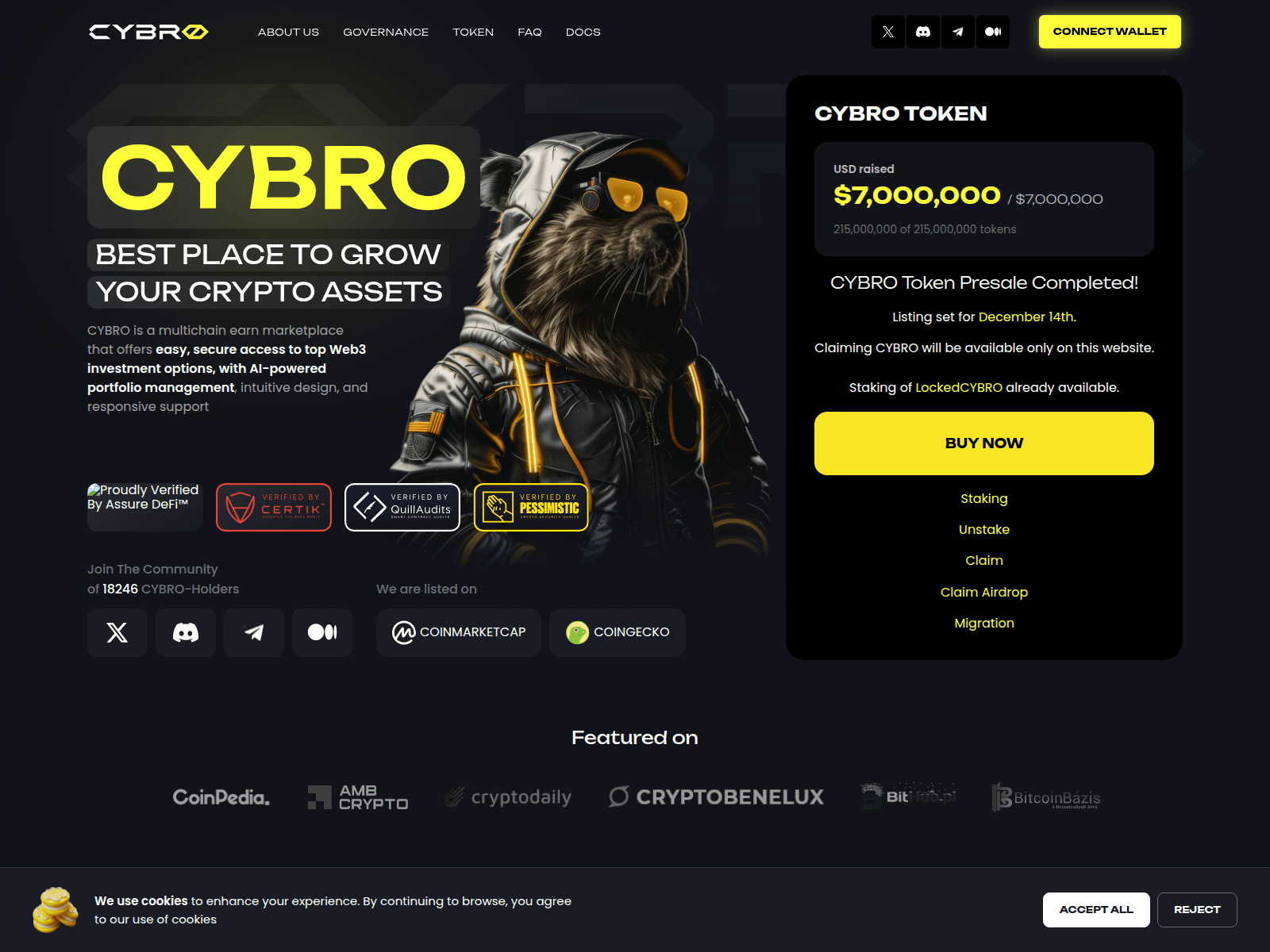 Forensic screenshot of cybrotoken.pages.dev