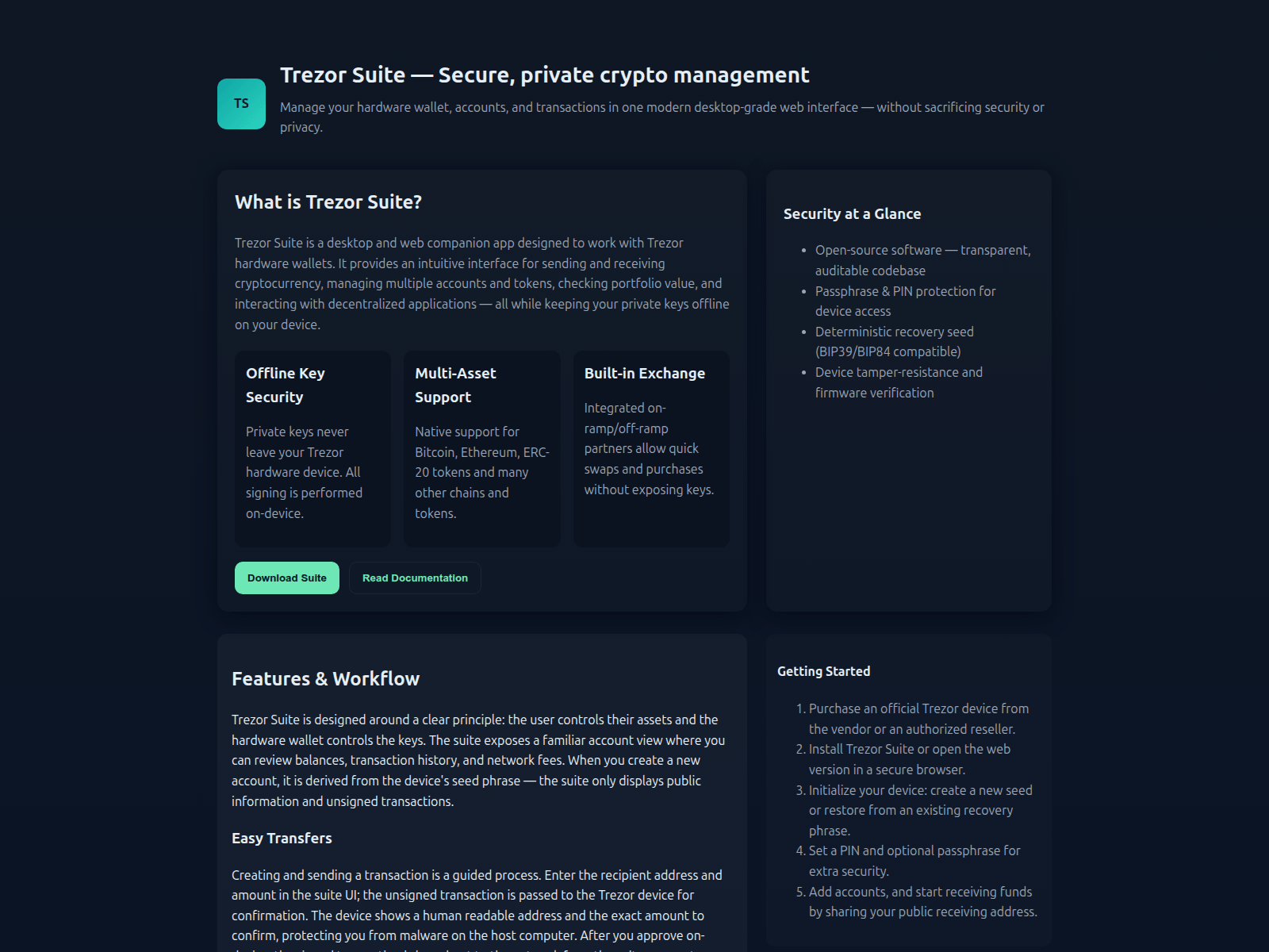 Forensic screenshot of app-trezz-suite.pages.dev