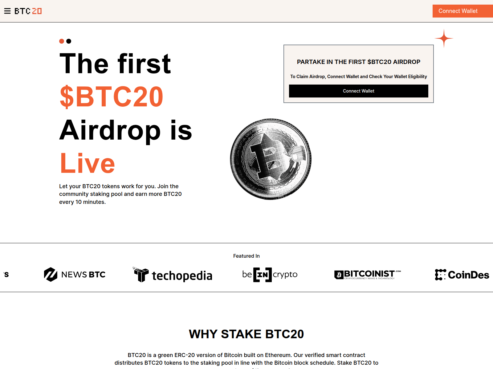 Forensic screenshot of claimbtc20.pages.dev