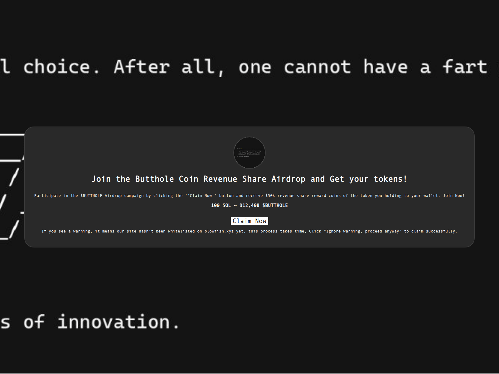 Forensic screenshot of buttholenews.pages.dev