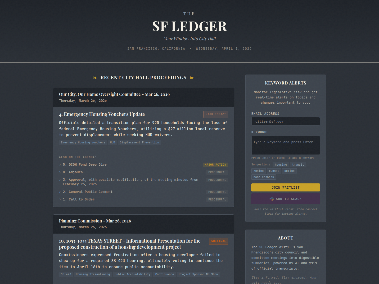 Forensic screenshot of sf-ledger-frontend.pages.dev