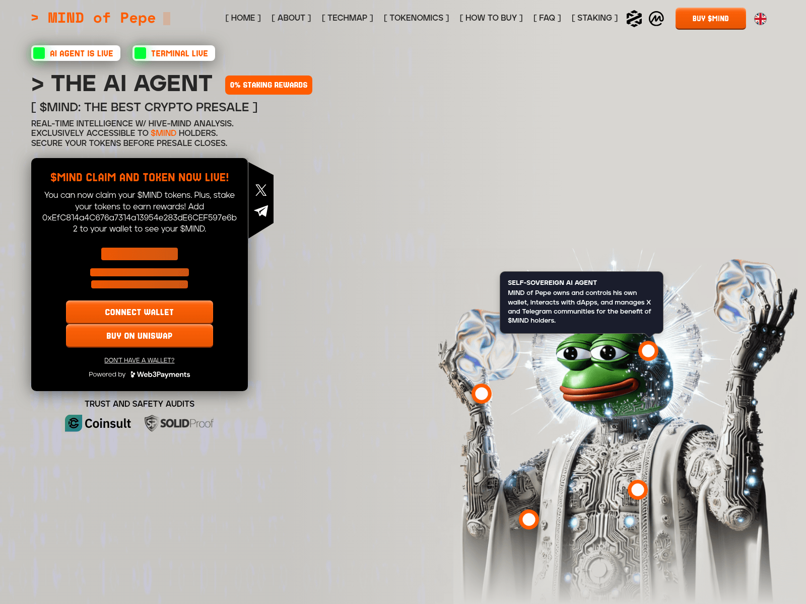 Forensic screenshot of zeusai.xyz