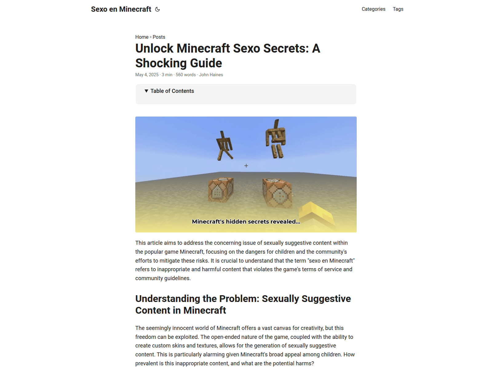 Forensic screenshot of sexo-en-minecraft.pages.dev
