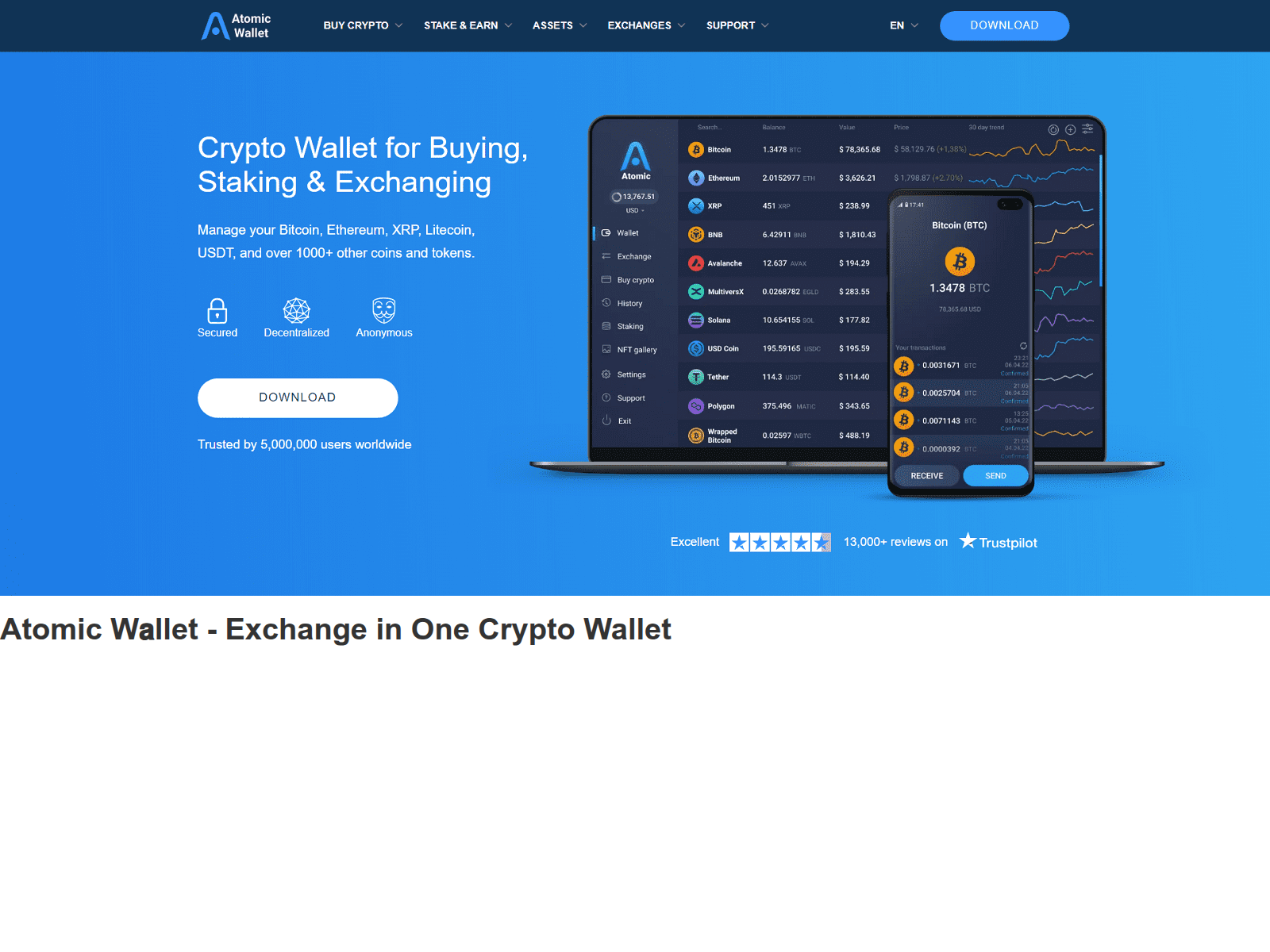 Forensic screenshot of atyommicwallet.webflow.io