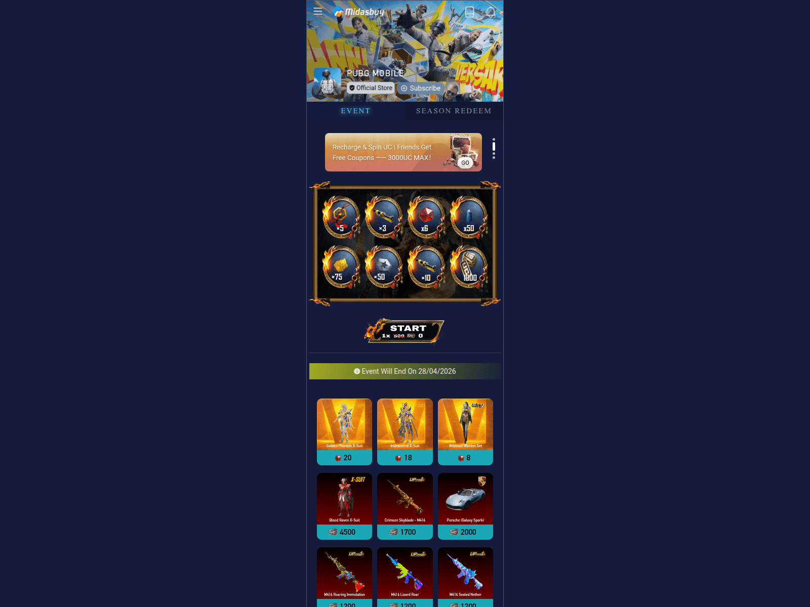 Forensic screenshot of midasbuy.specialfors.com