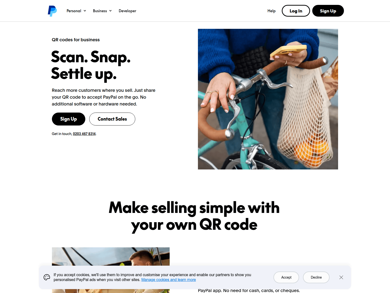 Forensic screenshot of uk.paypal-qrc.com