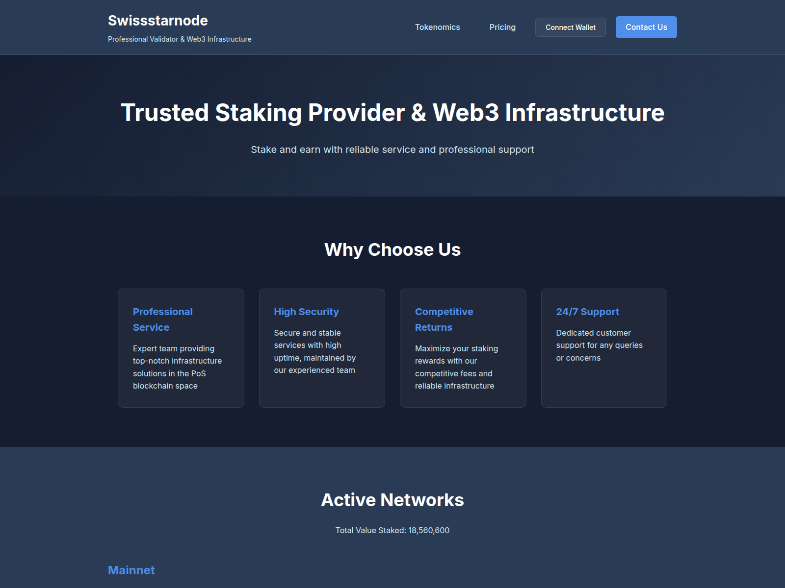 Forensic screenshot of swissstarnode.tech