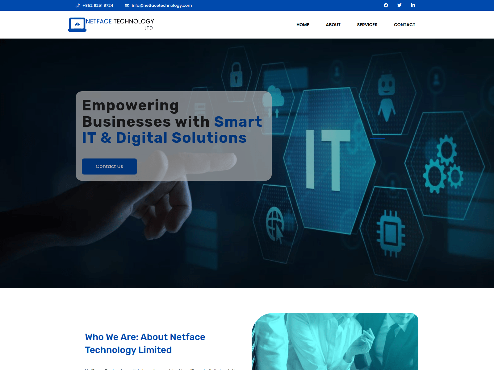 Forensic screenshot of netfacetechnology.com