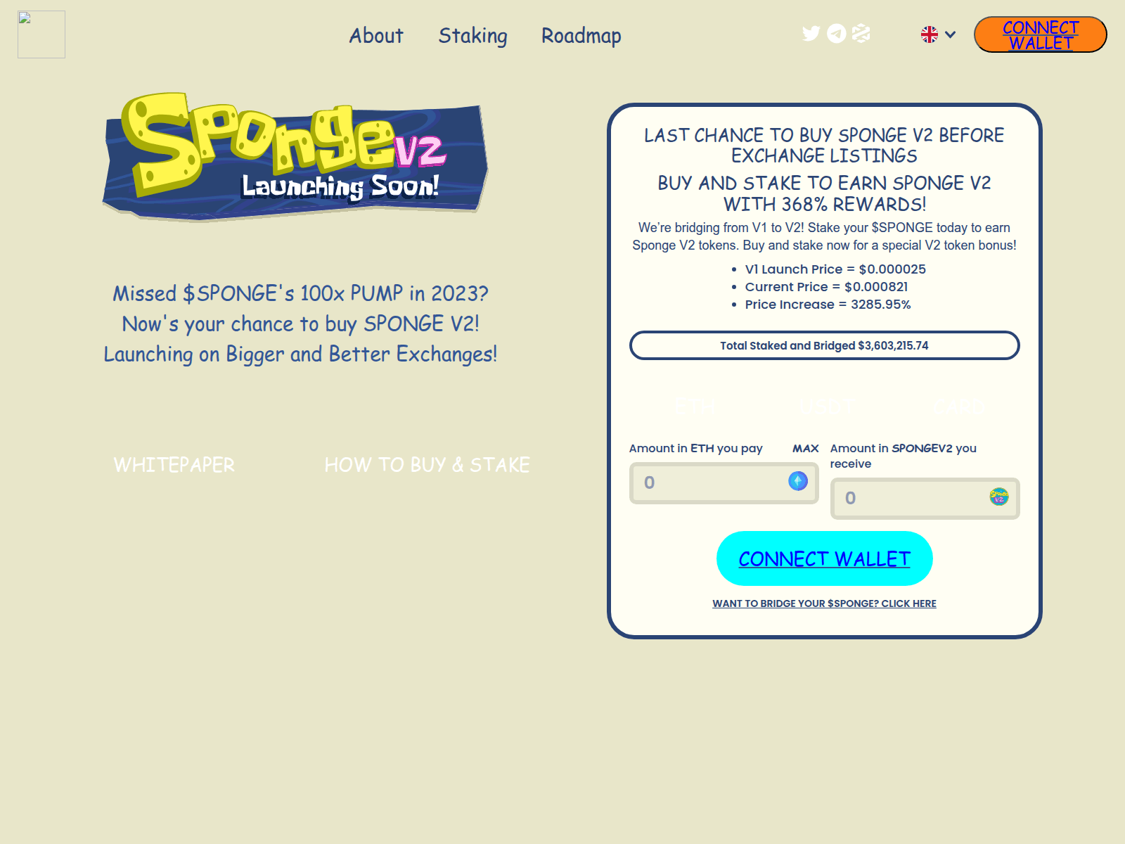 Forensic screenshot of spongeclaim.pages.dev