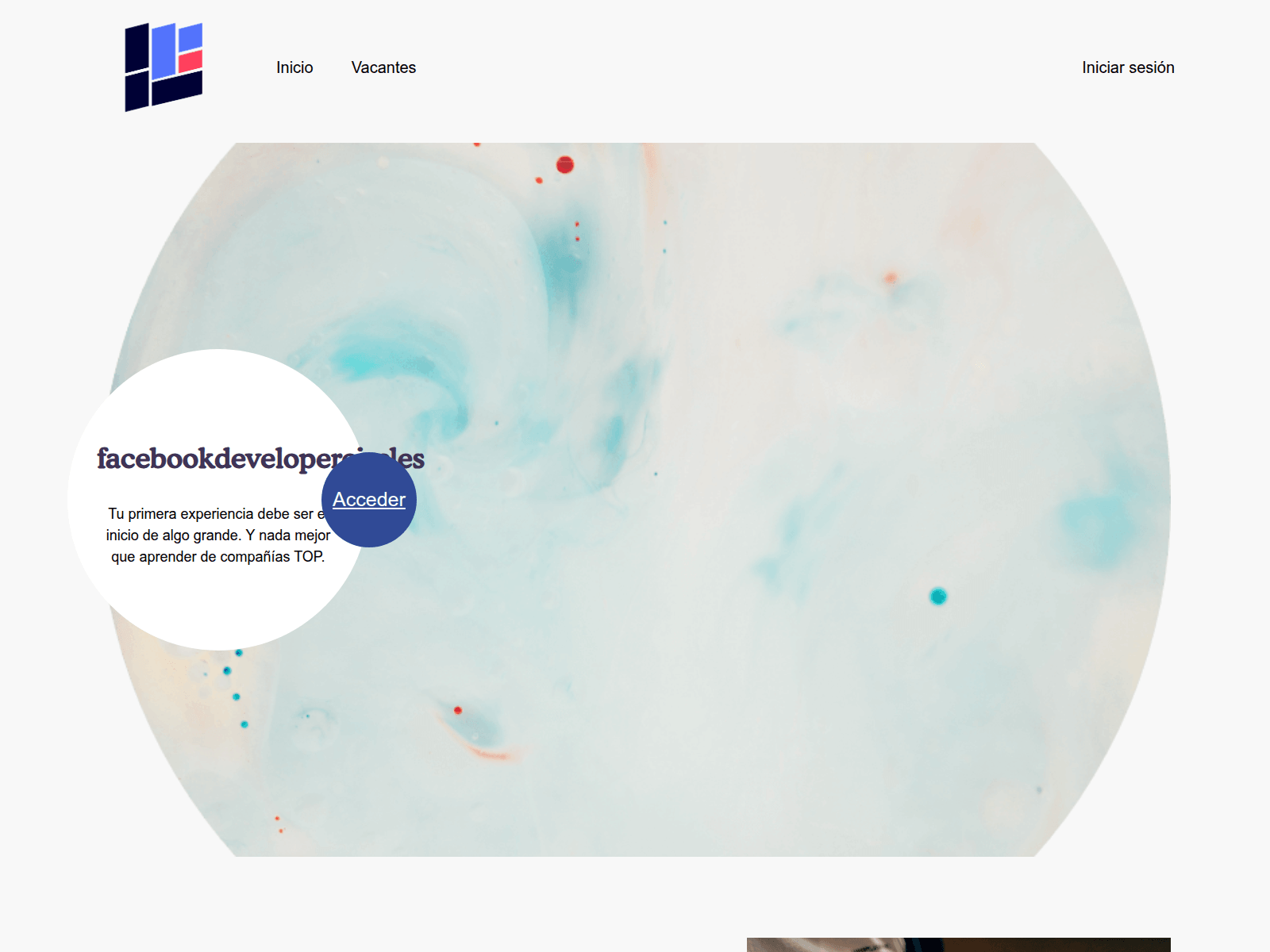 Screenshot von facebookdevelopercircles.lapieza.io