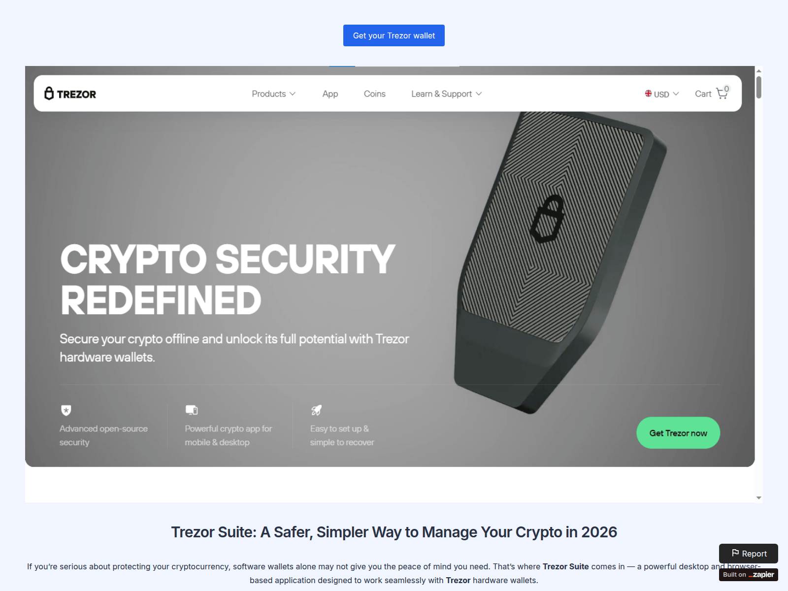 Forensic screenshot of suitapps.zapier.app