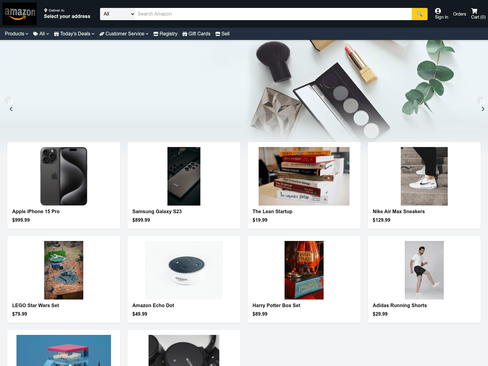Forensic screenshot of amazon-clone-pi-amber.vercel.app