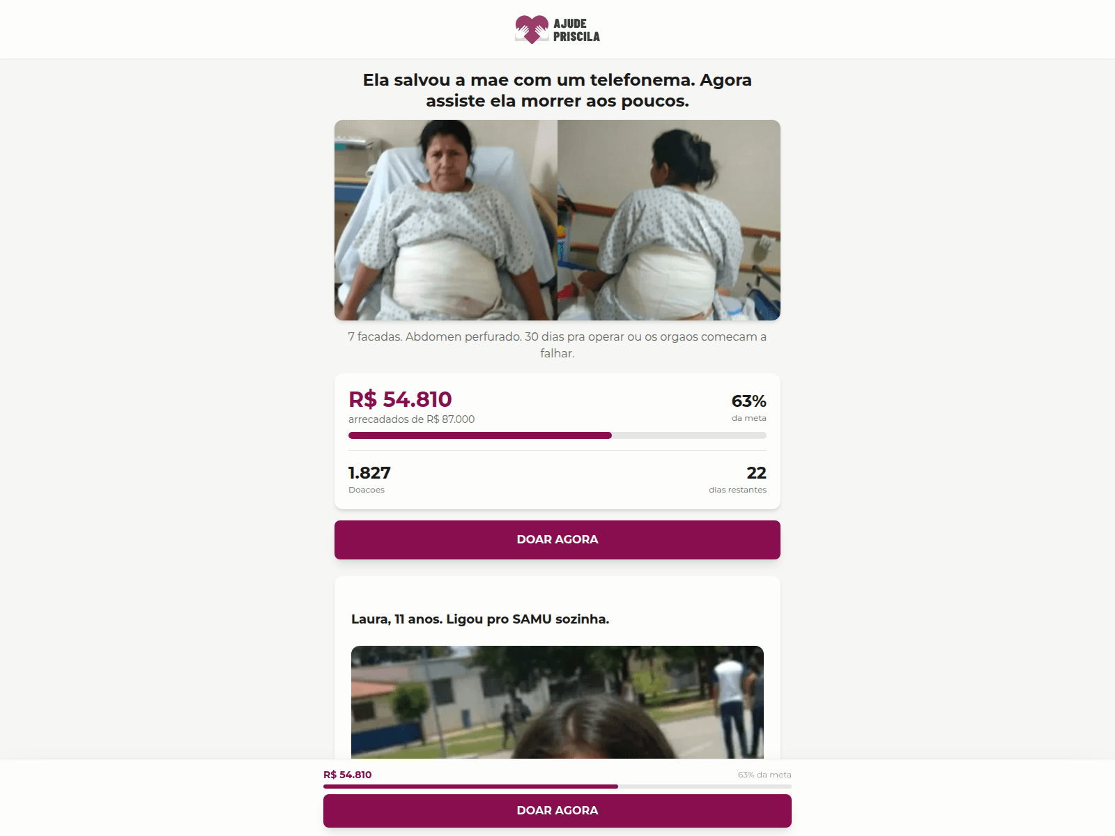 Screenshot of pelapriscila.com