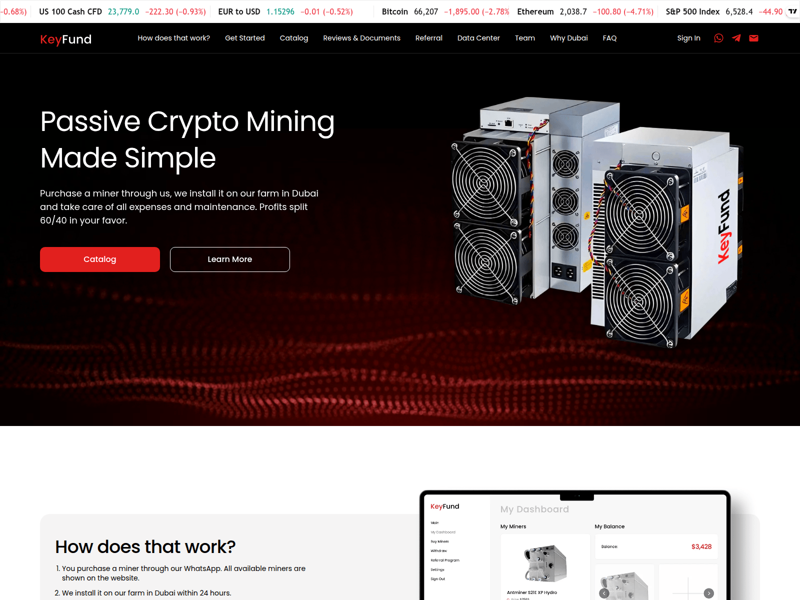 Screenshot von keyfund.net
