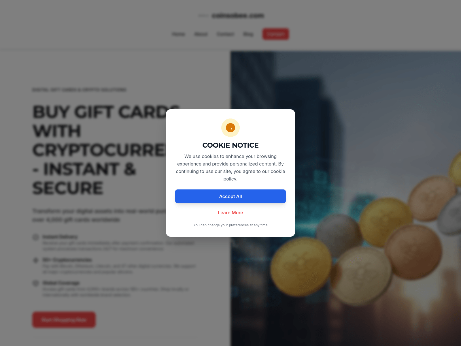 Forensic screenshot of coinsobee.com