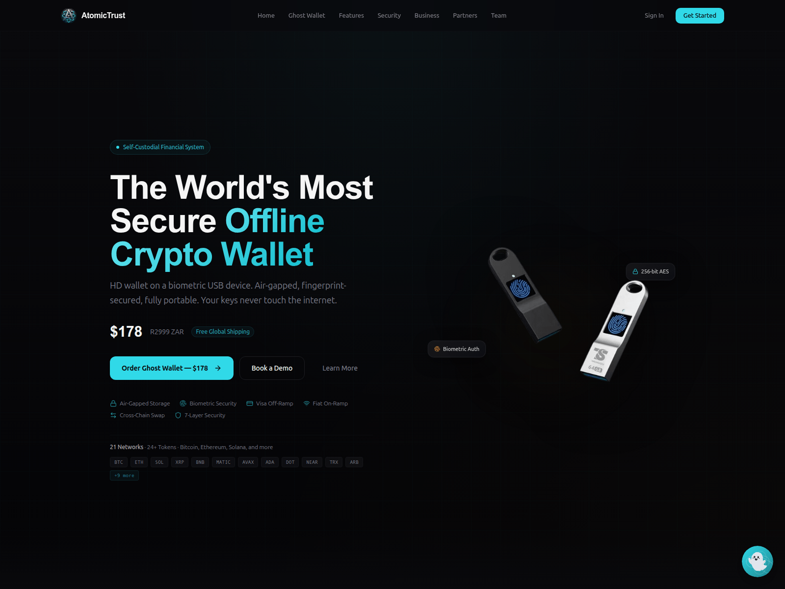 Forensic screenshot of atomictrust.org