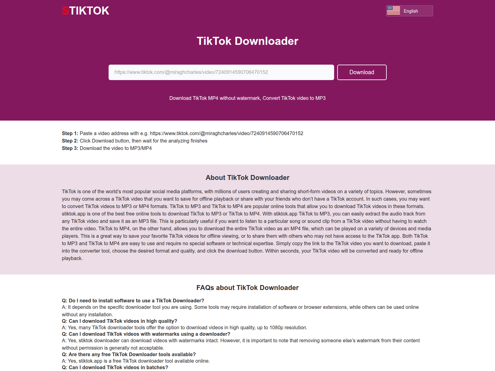 Forensic screenshot of stiktok-page.pages.dev
