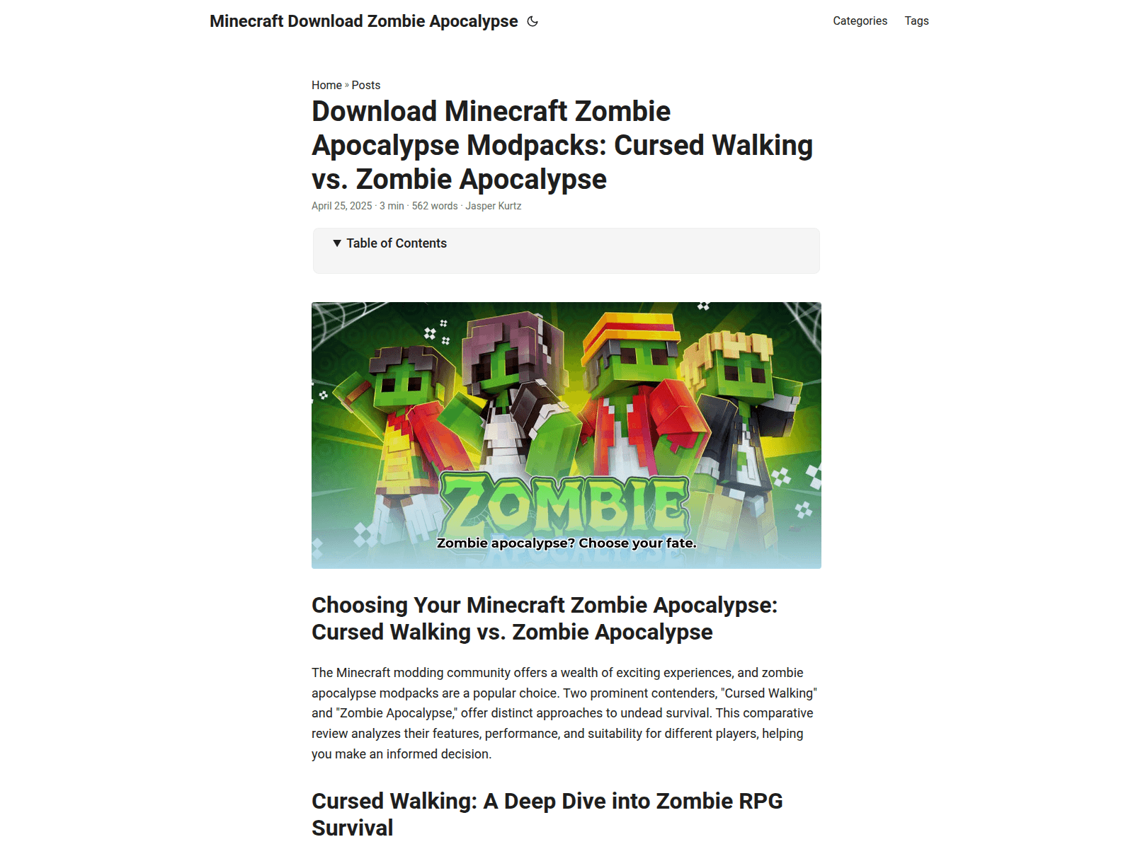 Forensic screenshot of minecraft-download-zombie-apocalypse.pages.dev