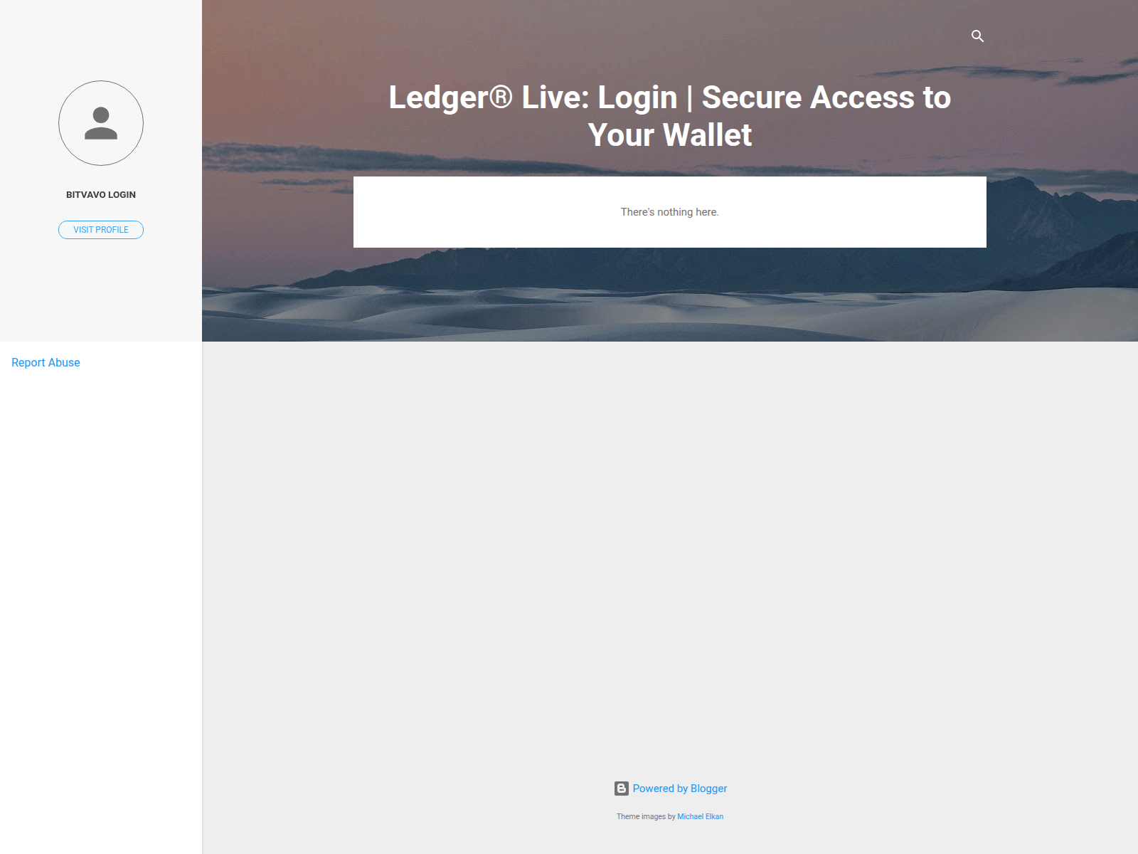 Forensic screenshot of ledger-live-logi.blogspot.com