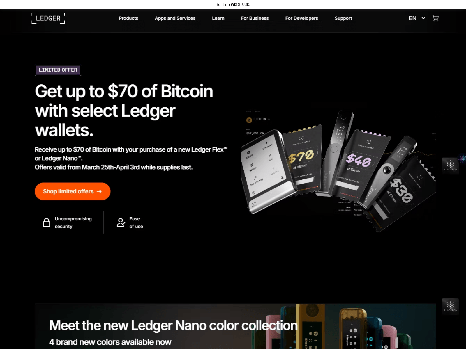 Forensic screenshot of user-liveapp.wixstudio.com