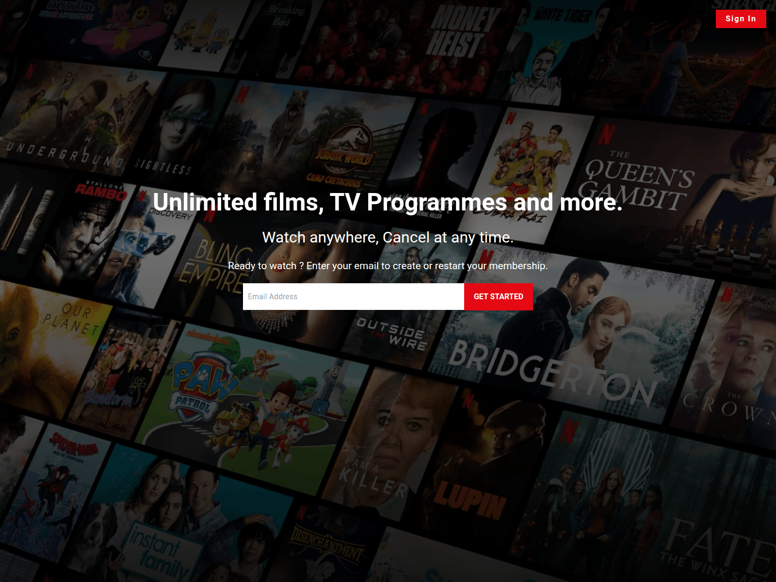 Forensic screenshot of netflix-clone-neon-three.vercel.app