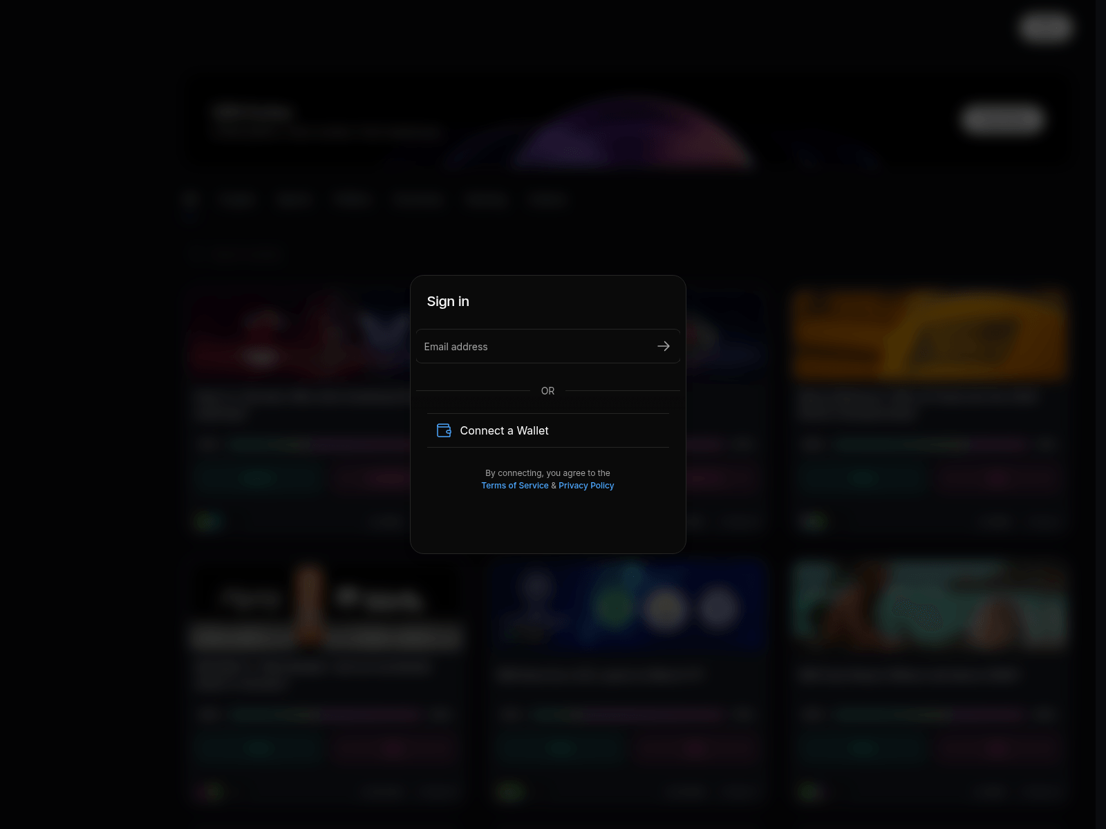 Forensic screenshot of myriad-markets.xyz
