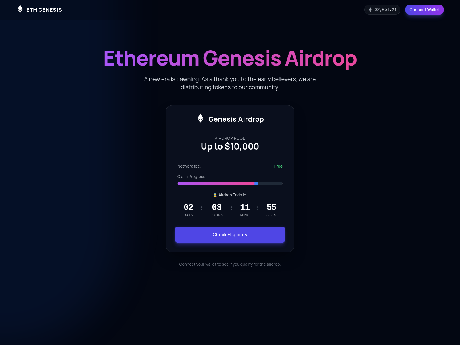 Forensic screenshot of ethgenesis-9ib.pages.dev
