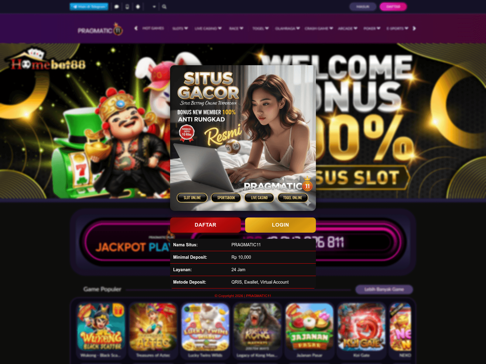 Forensic screenshot of pragmatic11.com