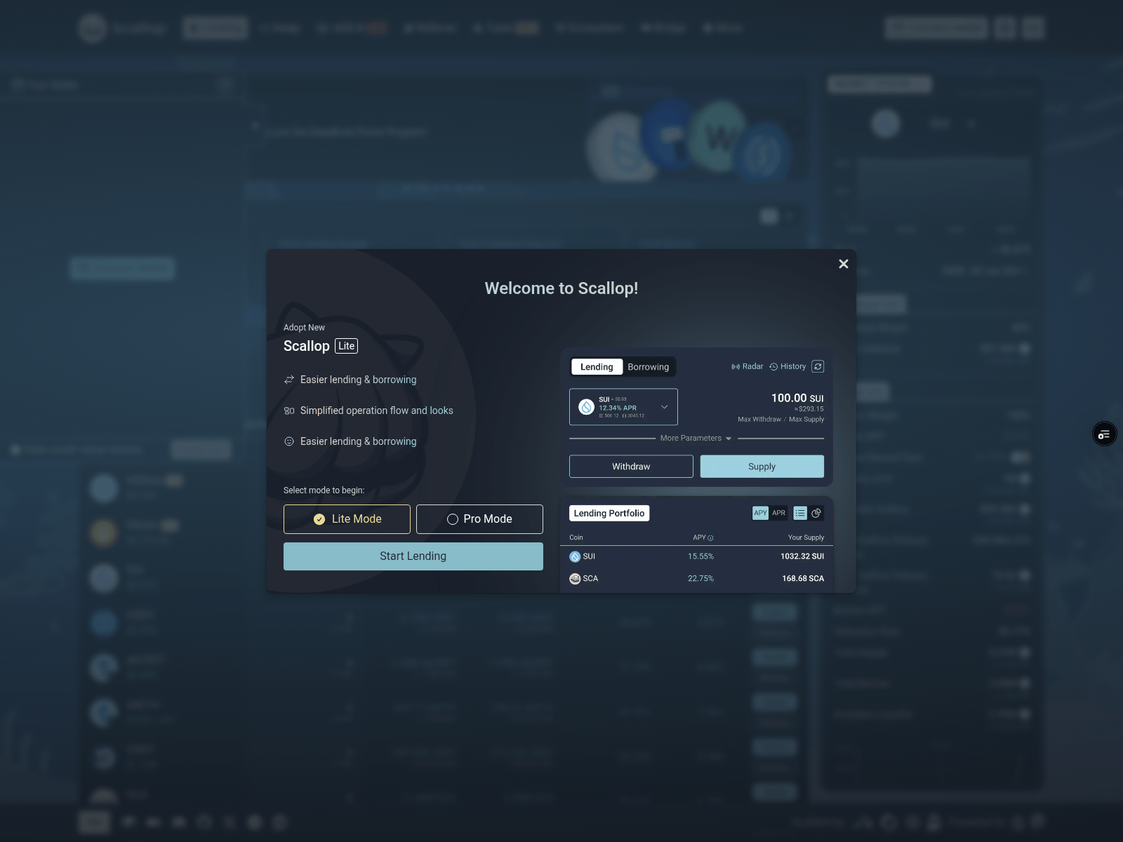 Screenshot of sui-scallop-dapp-git-pnpm-audit-fix-scallop-team.vercel.app