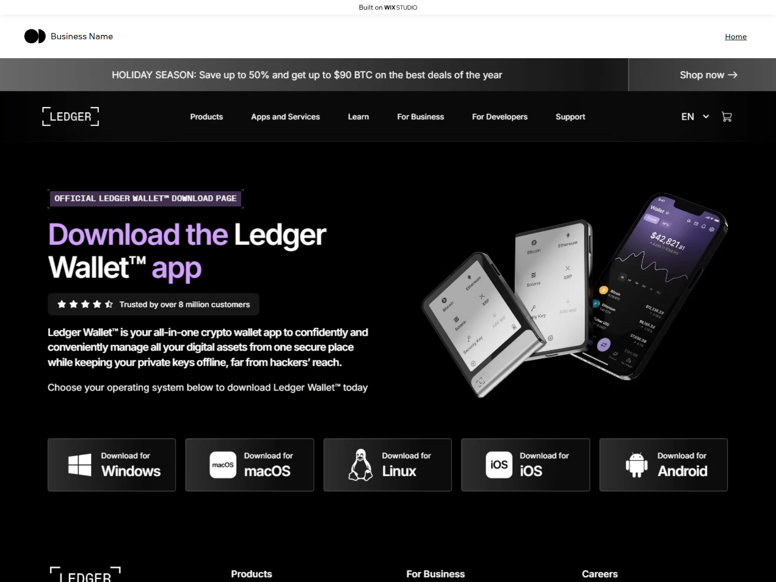Forensic screenshot of open-liveleder.wixstudio.com