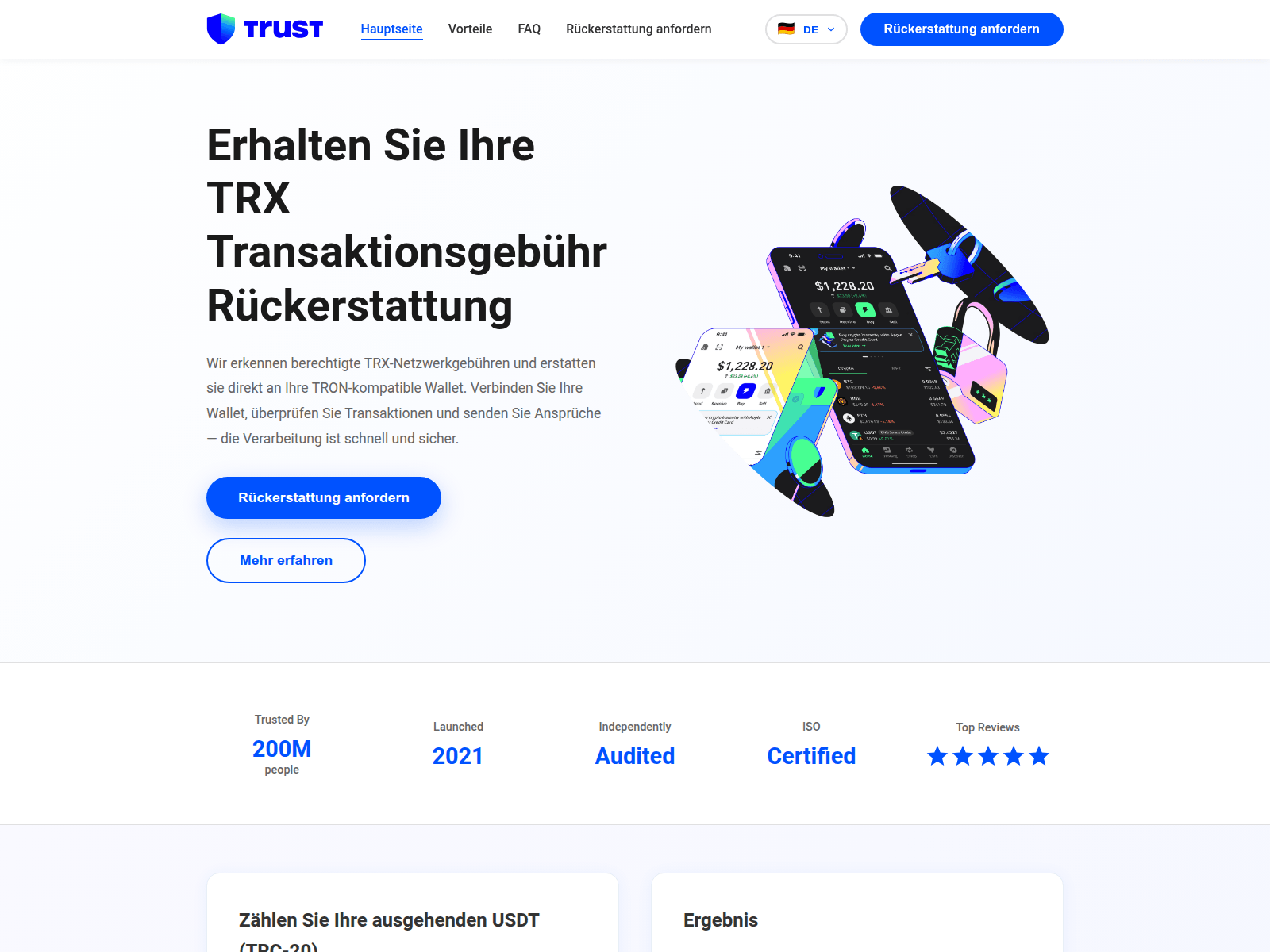 Forensic screenshot of trx-fee.com