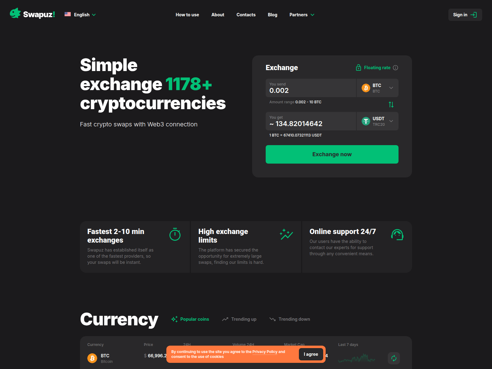 Forensic screenshot of swapuz.cc