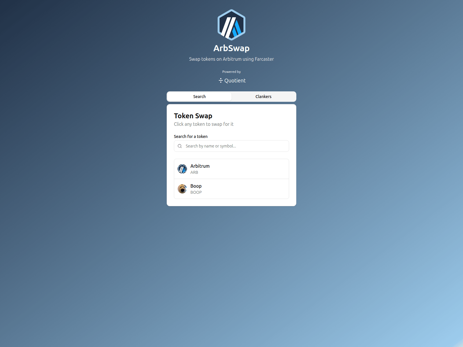 Forensic screenshot of arbswap.trading