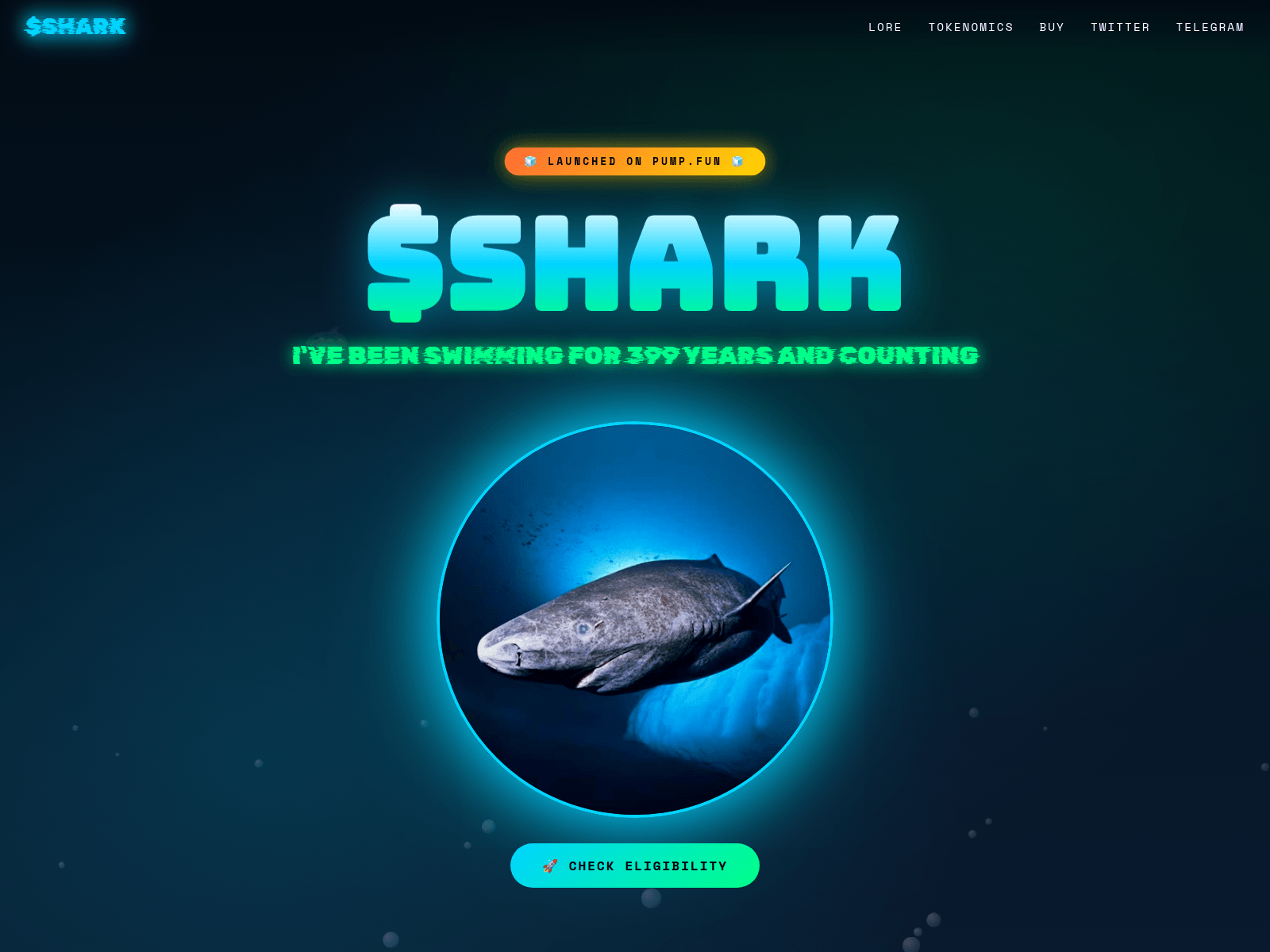 Forensic screenshot of greenlandshark.net