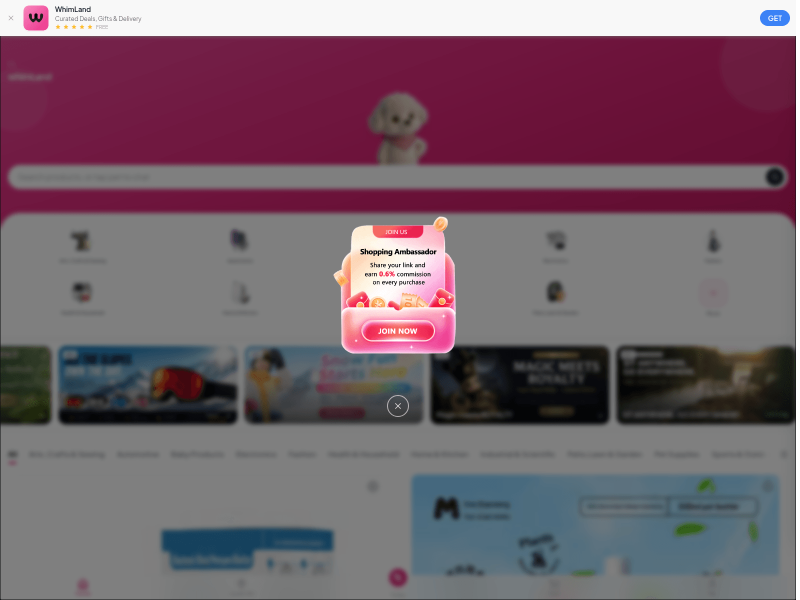 Forensic screenshot of whim.land