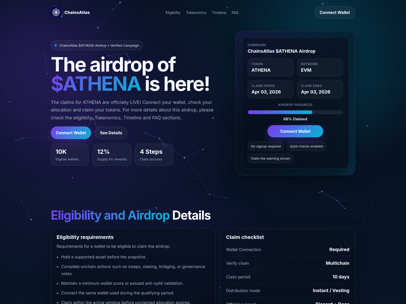 Forensic screenshot of www.chainsatlas.xyz