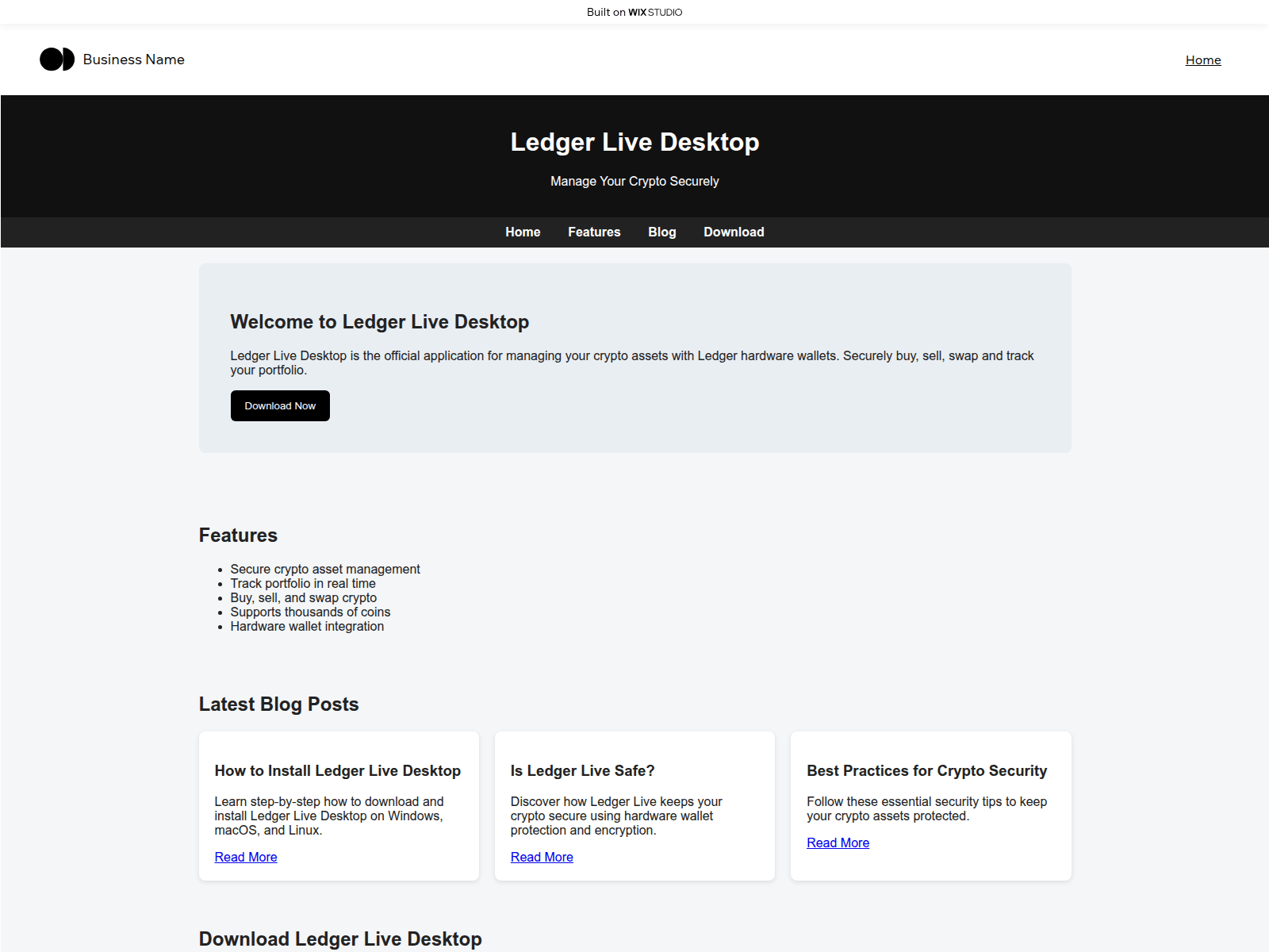 Forensic screenshot of desktopapps.wixstudio.com