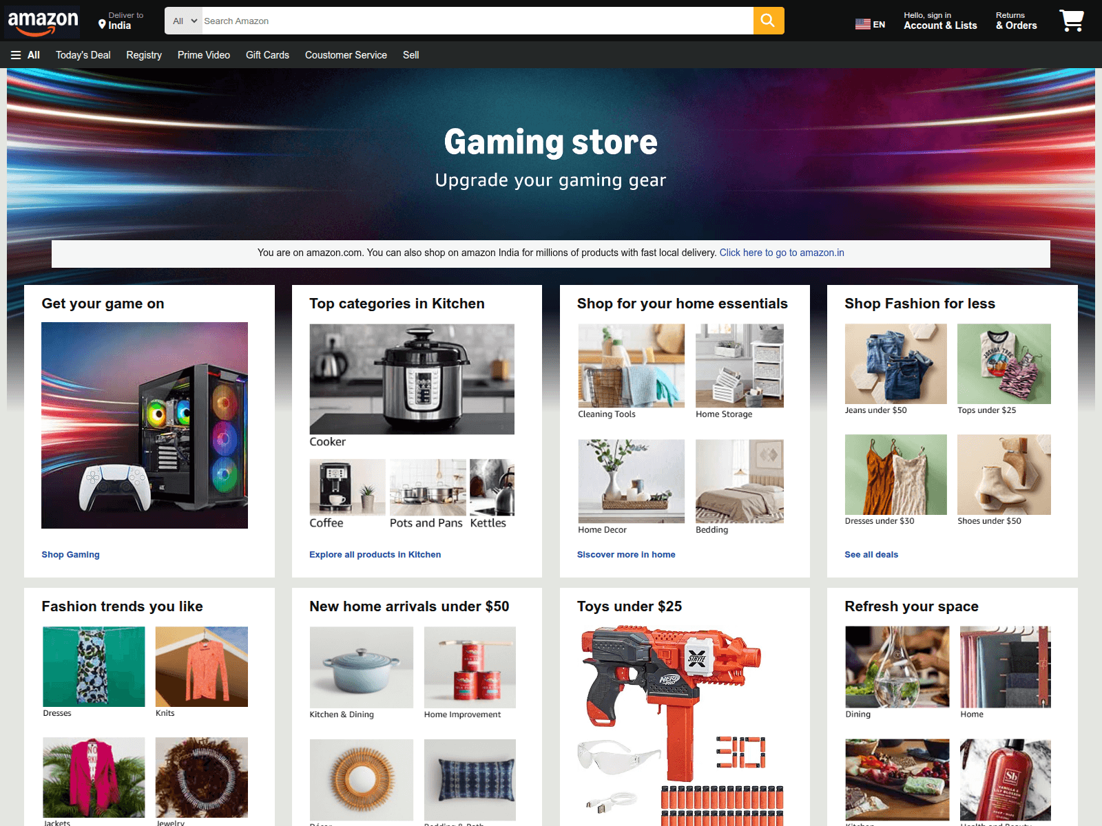 Forensic screenshot of ecommerce-clone-gules.vercel.app