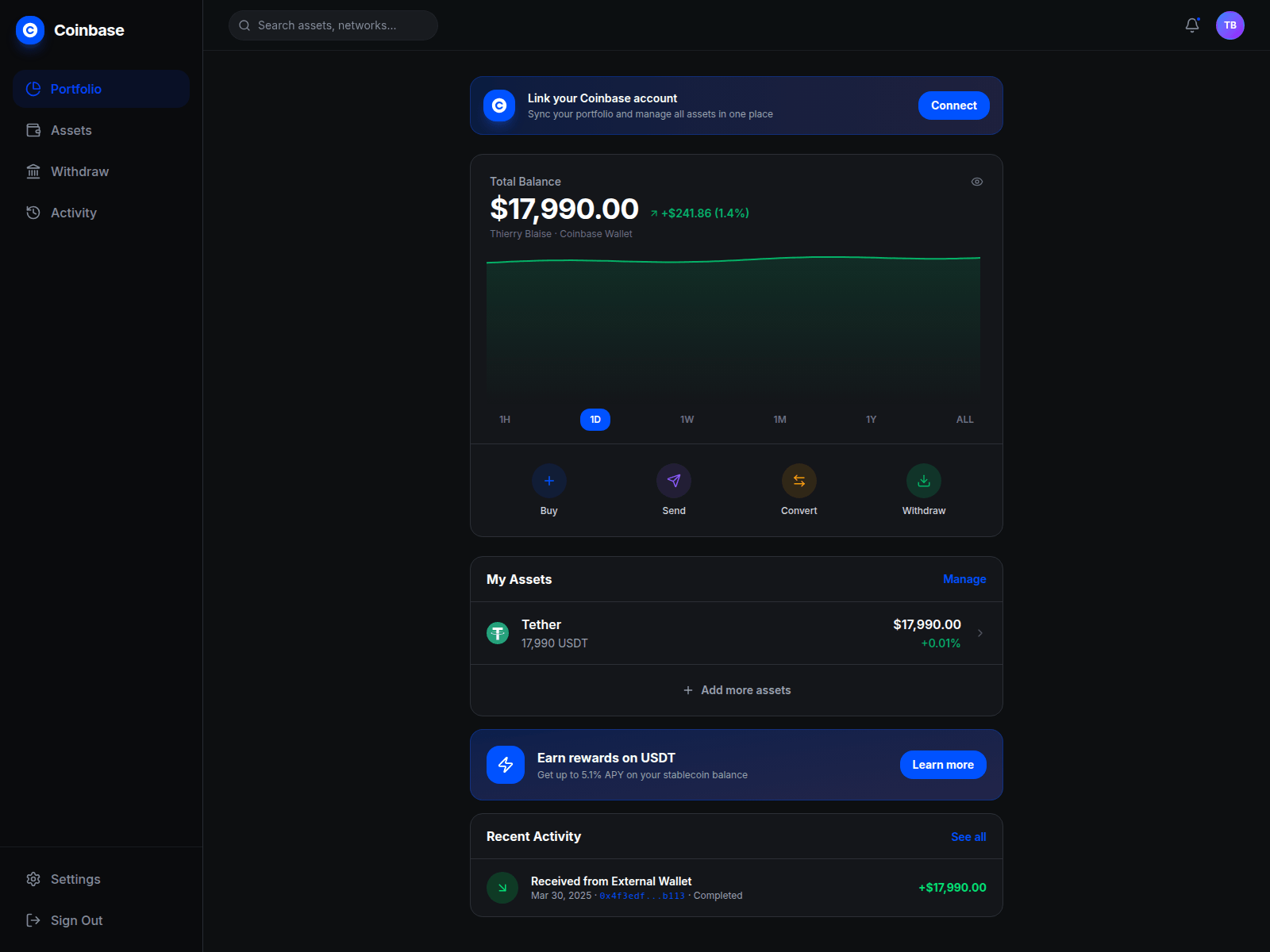 Forensic screenshot of coinbasewithdrwal.com