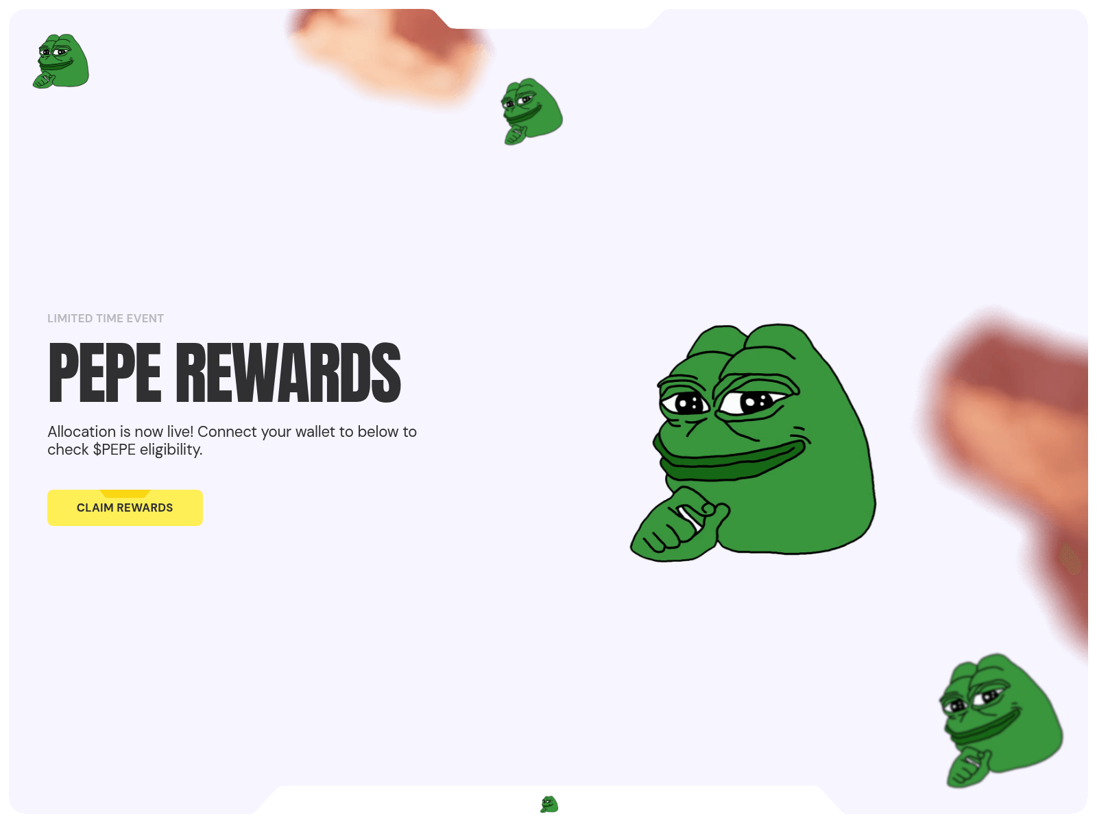 Forensic screenshot of pepe-claims.app