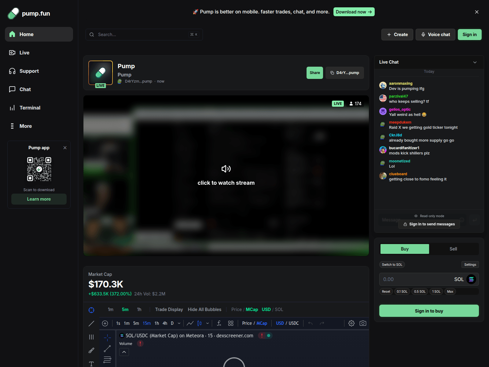 Forensic screenshot of pumplivestreamshub.fun