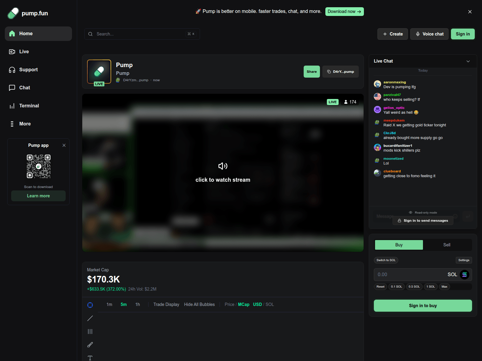 Forensic screenshot of pumpstreamhub.fun