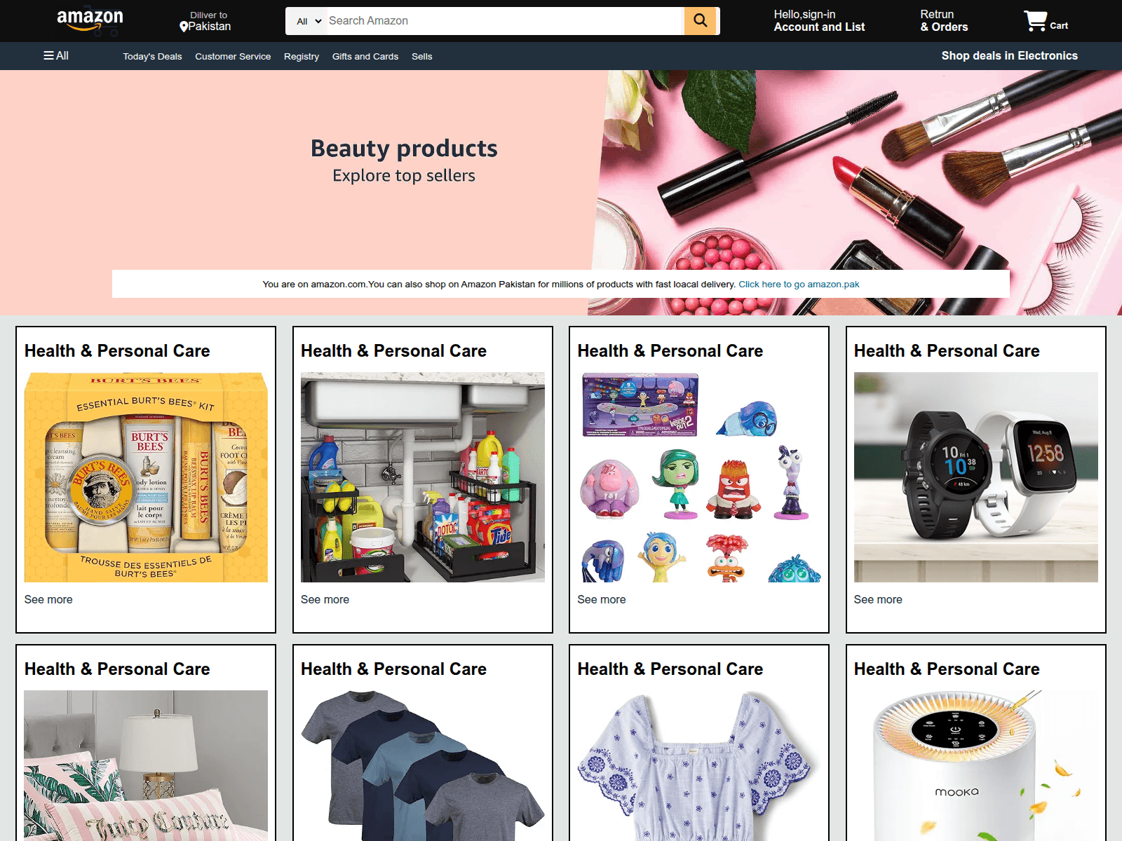 Forensic screenshot of amazon-clone-psi-eight.vercel.app